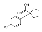 1-(4-hydroxyphenyl)cyclopentane-1-carboxamide结构式