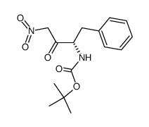 氨基甲酸[(1S)-3-硝基-2-氧代-1-(苯甲基)丙基]-,1,1-二甲基乙基酯结构式