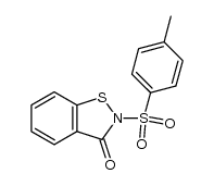 2-(toluene-4-sulfonyl)-benzo[d]isothiazol-3-one Structure