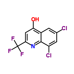 6,8-二氯-4-羟基-2-(三氟甲基)喹啉结构式