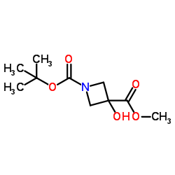 1-tert-butyl 3-methyl 3-hydroxyazetidine-1,3-dicarboxylate Structure