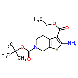 2-氨基-4,5-二氢噻吩并[2,3-c]吡啶-3,6(7H)-二羧酸-6-叔丁基酯结构式