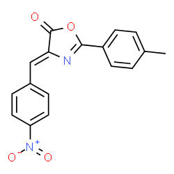 4-{4-nitrobenzylidene}-2-(4-methylphenyl)-1,3-oxazol-5(4H)-one结构式