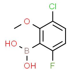 3-Chloro-6-fluoro-2-methoxyphenylboronic acid Structure