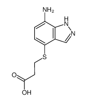 3-(7-amino-1(2)H-indazol-4-ylsulfanyl)-propionic acid Structure