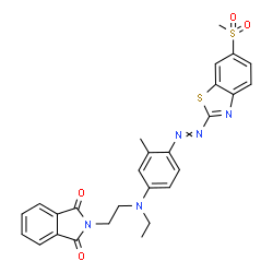 N-[2-[N-ethyl-4-[[6-(methylsulphonyl)benzothiazol-2-yl]azo]-m-toluidino]ethyl]phthalimide structure