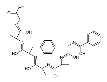 2-[[(2S)-2-[[(2S)-2-[[(2S)-2-[[(2S)-2-[(2-benzamidoacetyl)amino]propanoyl]amino]propanoyl]amino]-3-phenylpropanoyl]amino]propanoyl]amino]acetic acid结构式