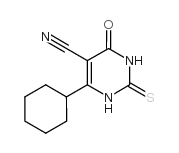 6-环己基-4-氧代-2-硫代-1,2,3,4-四氢嘧啶-5-甲腈结构式