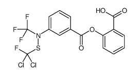 2-[[3-[[(dichlorofluoromethyl)thio](trifluoromethyl)amino]benzoyl]oxy]benzoic acid structure