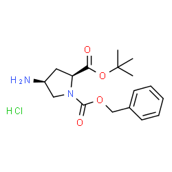 1-Benzyl 2-(tert-butyl) (2S,4S)-4-aminopyrrolidine-1,2-dicarboxylate hydrochloride Structure