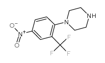 1-(4-硝基-2-三氟甲基苯基)-哌嗪结构式