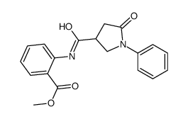 methyl 2-[(5-oxo-1-phenyl-pyrrolidine-3-carbonyl)amino]benzoate结构式