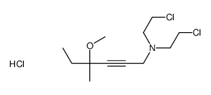 bis(2-chloroethyl)-(4-methoxy-4-methylhex-2-ynyl)azanium,chloride Structure