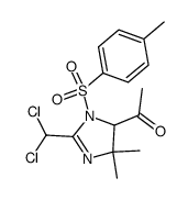 1-[2-Dichloromethyl-5,5-dimethyl-3-(toluene-4-sulfonyl)-4,5-dihydro-3H-imidazol-4-yl]-ethanone Structure