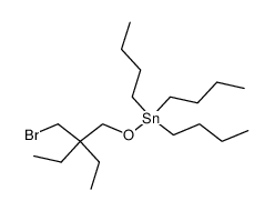 (2-(bromomethyl)-2-ethylbutoxy)tributylstannane结构式