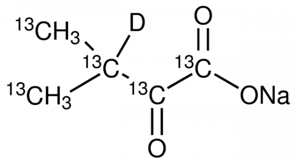 2-酮基-3-甲基丁酸- 13C5 ,3-d钠盐结构式