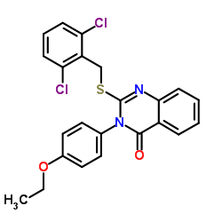 2-[(2,6-Dichlorobenzyl)sulfanyl]-3-(4-ethoxyphenyl)-4(3H)-quinazolinone结构式