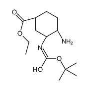 ethyl (1S,3R,4S)-4-amino-3-[(2-methylpropan-2-yl)oxycarbonylamino]cyclohexane-1-carboxylate Structure