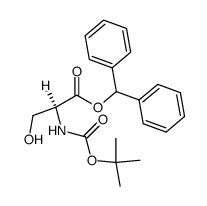 N-t-BOC-L-serine benzhydryl ester结构式