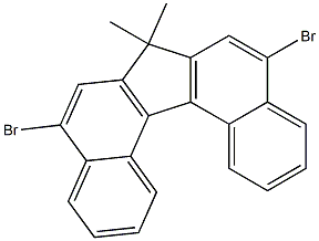 5,9-dibromo-7,7-dimethyl-7H-dibenzo[c,g]fluorene结构式