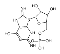 [(2R,3S,4R,5R)-5-(2,8-diamino-6-oxo-3H-purin-9-yl)-3,4-dihydroxyoxolan-2-yl]methyl dihydrogen phosphate Structure