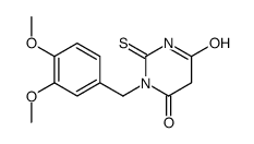 1-[(3,4-dimethoxyphenyl)methyl]-2-sulfanylidene-1,3-diazinane-4,6-dione Structure