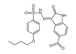 4-butoxy-N'-(5-nitro-2-oxoindol-3-yl)benzenesulfonohydrazide Structure