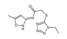 Acetamide, 2-[(1-ethyl-1H-tetrazol-5-yl)thio]-N-(5-methyl-3-isoxazolyl)- (9CI)结构式