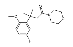 3-(5-fluoro-2-methoxyphenyl)-3-methyl-1-morpholin-4-ylbutan-1-one Structure