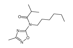 N-hexyl-2-methyl-N-(3-methyl-1,2,4-oxadiazol-5-yl)propanamide结构式