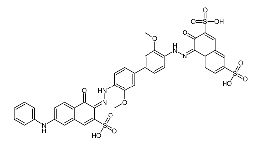 3-hydroxy-4-[[4'-[[1-hydroxy-6-(phenylamino)-3-sulpho-2-naphthyl]azo]-3,3'-dimethoxy[1,1'-biphenyl]-4-yl]azo]naphthalene-2,7-disulphonic acid结构式