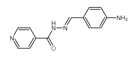 1'(or 2')-(p-aminobenzylidene)isonicotinohydrazide structure