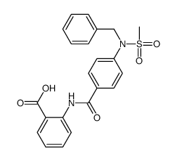 2-[[4-[benzyl(methylsulfonyl)amino]benzoyl]amino]benzoic acid结构式