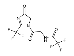 1-(N-trifluoroacetyl-glycyl)-2-trifluoromethyl-1,5-dihydro-imidazol-4-one Structure