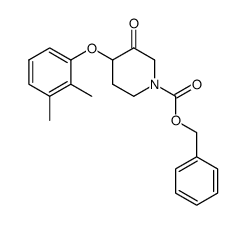 4-(2,3-dimethyl-phenoxy)-3-oxo-piperidine-1-carboxylic acid benzyl ester Structure
