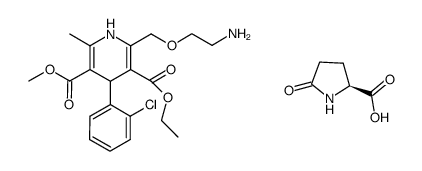 amlodipine (R)-(+)-pyroglutamate Structure