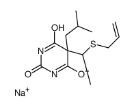 5-[1-(Allylthio)ethyl]-5-isobutyl-2-sodiooxy-4,6(1H,5H)-pyrimidinedione Structure