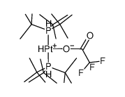 trans-PtH(CF3CO2)[P(t-Bu)3]2结构式