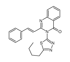 3-(5-butyl-1,3,4-thiadiazol-2-yl)-2-[(E)-2-phenylethenyl]quinazolin-4-one结构式