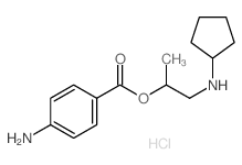 2-Propanol,1-(cyclopentylamino)-, 2-(4-aminobenzoate), hydrochloride (1:1)结构式