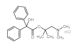 2-(二甲基氨基)-1,1-二甲基乙基乙醇酸二苯酯盐酸盐结构式