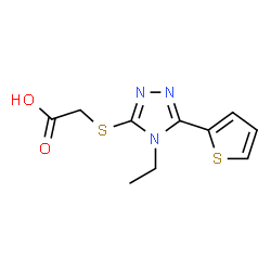 [(4-ethyl-5-thien-2-yl-4H-1,2,4-triazol-3-yl)thio]acetic acid Structure