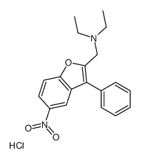 diethyl-[(5-nitro-3-phenyl-1-benzofuran-2-yl)methyl]azanium,chloride Structure