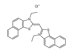 bis-(3-ethyl-naphtho[2,1-d]thiazol-2-yl)-methinium , chloride结构式