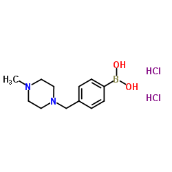 (4-((4-甲基哌嗪-1-基)甲基)苯基)硼酸结构式