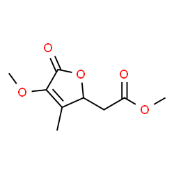 2-Furanaceticacid,2,5-dihydro-4-methoxy-3-methyl-5-oxo-,methylester,rel-(-)-(9CI)结构式