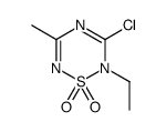 3-chloro-2-ethyl-5-methyl-1,2,4,6-thiatriazine 1,1-dioxide Structure