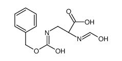 (2S)-2-formamido-3-(phenylmethoxycarbonylamino)propanoic acid结构式