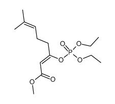 methyl Z-3-(diethylphosphoryloxy)-7-methyl-2,6-octadienoate Structure