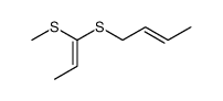 (E)-1-((E)-1-Methylsulfanyl-propenylsulfanyl)-but-2-ene Structure